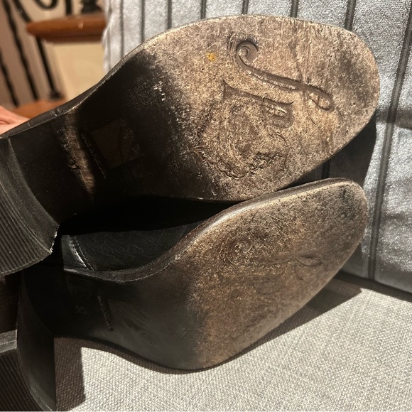 Free People Grayson Black Crocodile Embossed Leather Tall Boot 36 1/2 - Picture 5 of 12